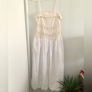 100% cotton bubble hem maxi dress